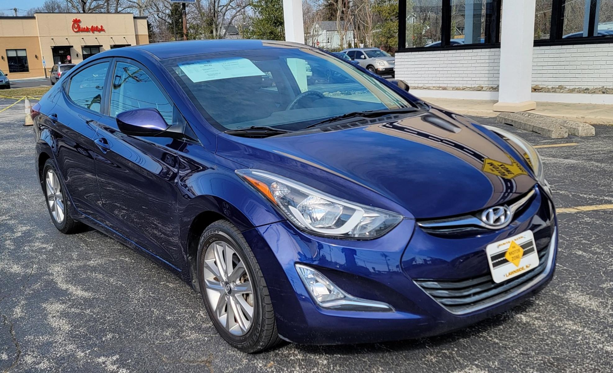 2014 Blue /Gray Hyundai Elantra Limited (5NPDH4AE2EH) with an 1.8L L4 DOHC 16V engine, 6-Speed Automatic transmission, located at 341 N White Horse Pike, Lawnside, NJ, 08045, (856) 262-9500, 39.855621, -75.027451 - Photo #0
